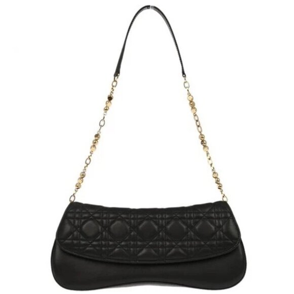 DIOR Handbags - Christian Dior Black Lambskin Cannage Evening Baguette Handbag MA-0051 136132